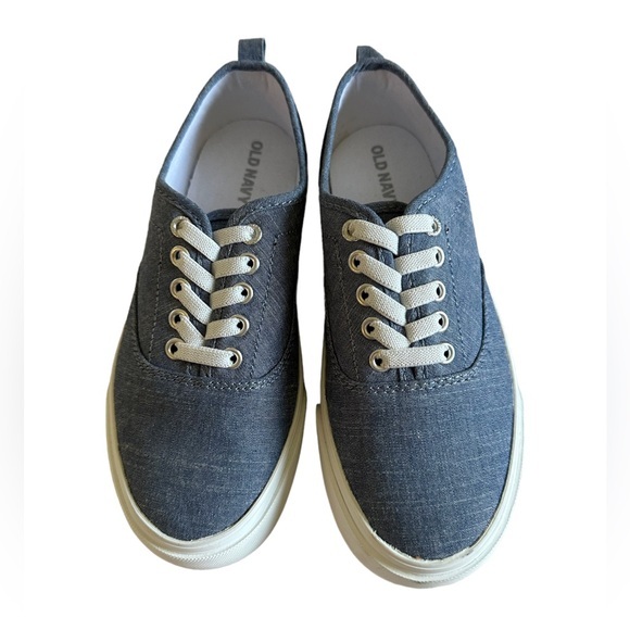 Old Navy boys denim shoes size 1 - Picture 1 of 8